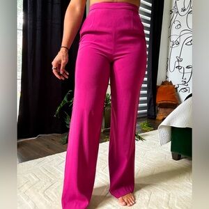 Pink wide leg pants